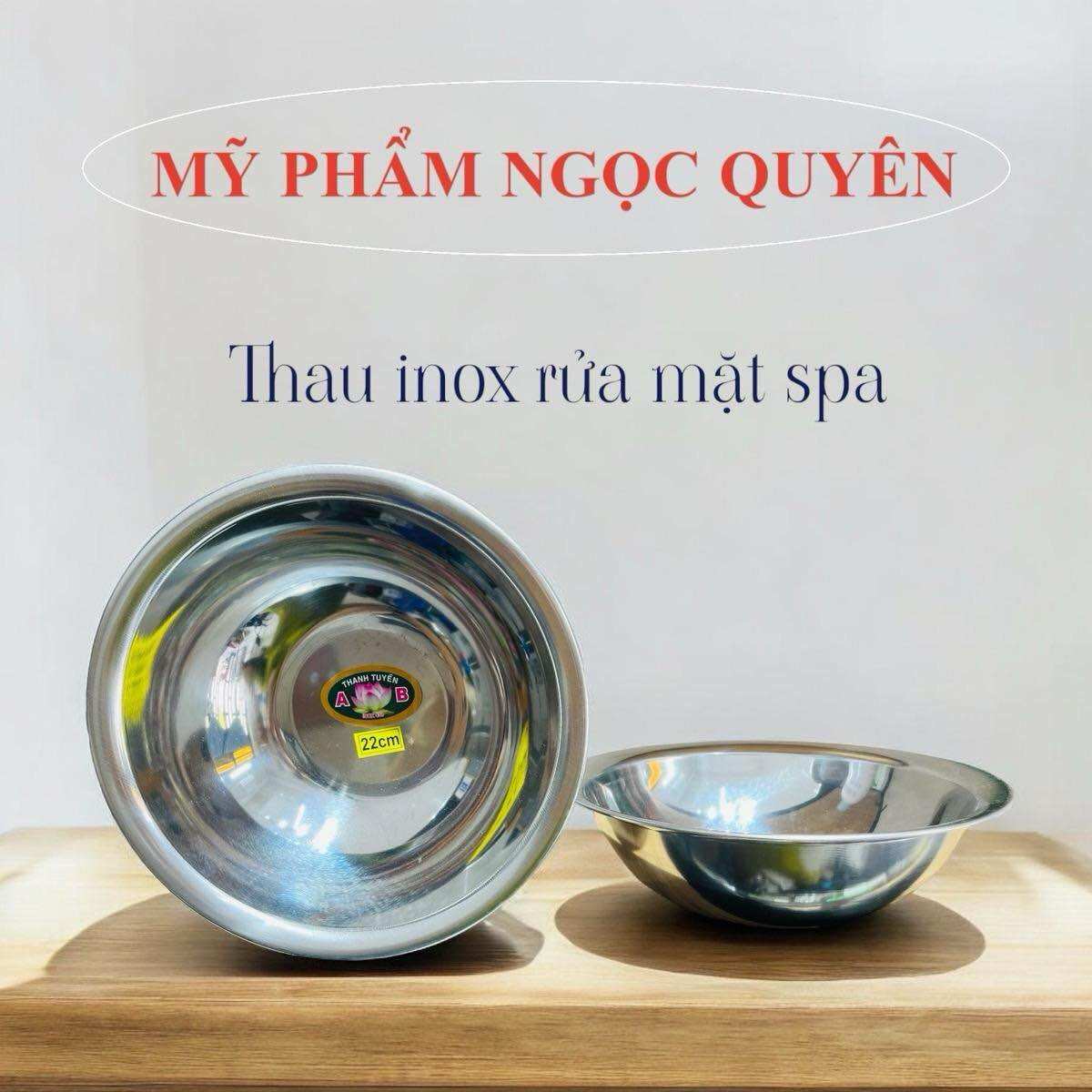 Thau inox spa , Thau inox rửa mặt size 22