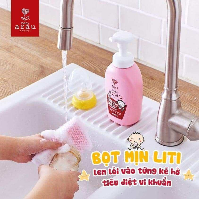 Nước rửa bình sữa Arau dạng bọt MMS8190 500ml