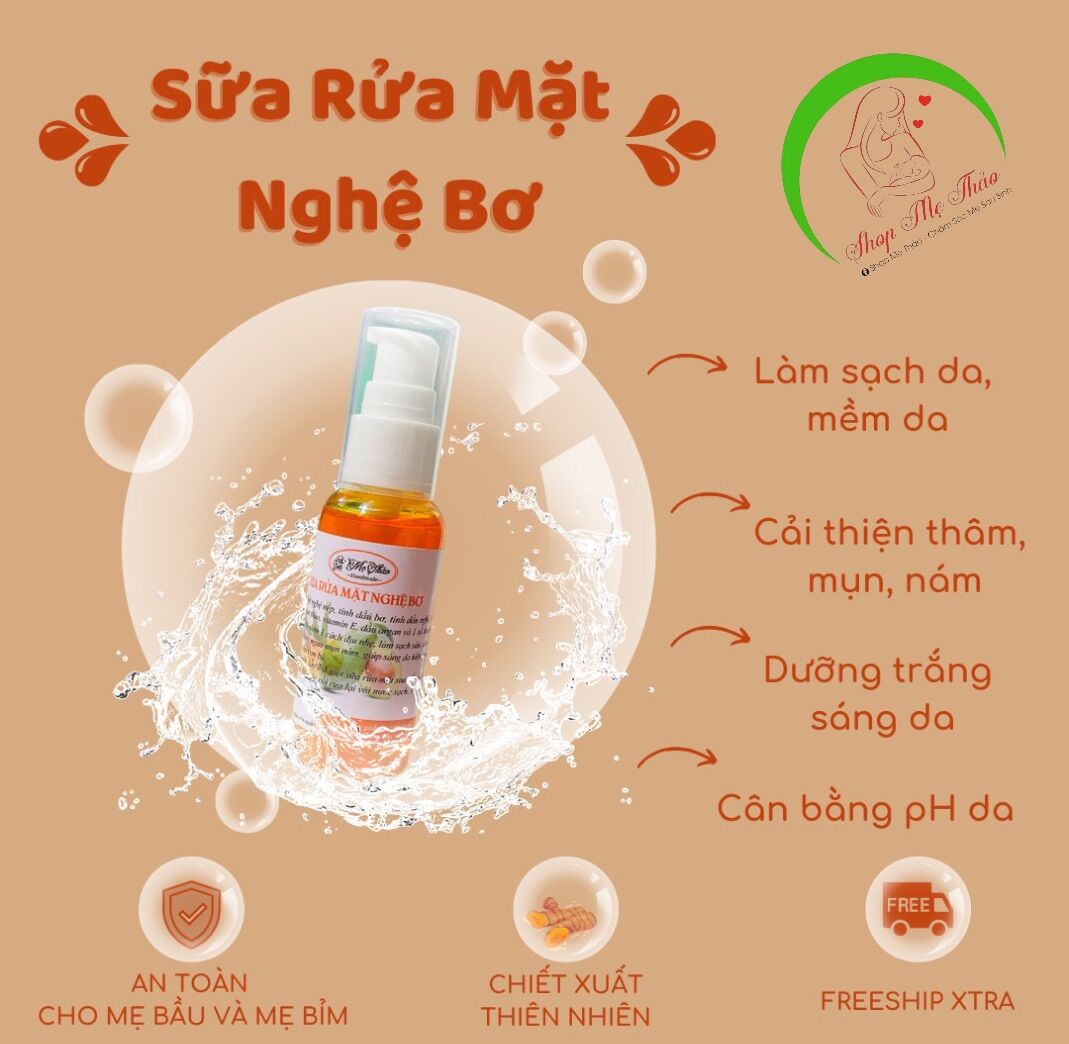 Sữa rửa mặt nghệ gấc bơ