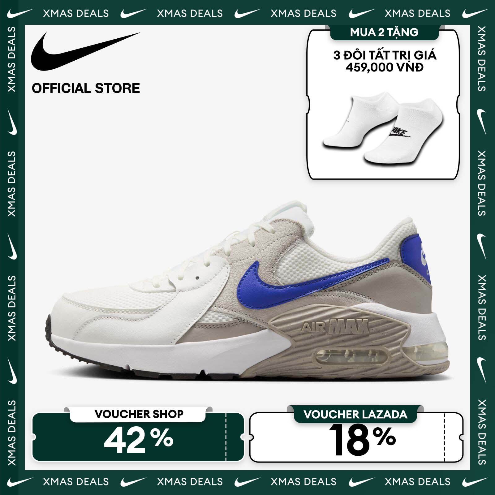   VOUCHER 42% + MUA 2 TẶNG VỚ  Giày thể thao Nike Air Max Excee Men's Shoes 