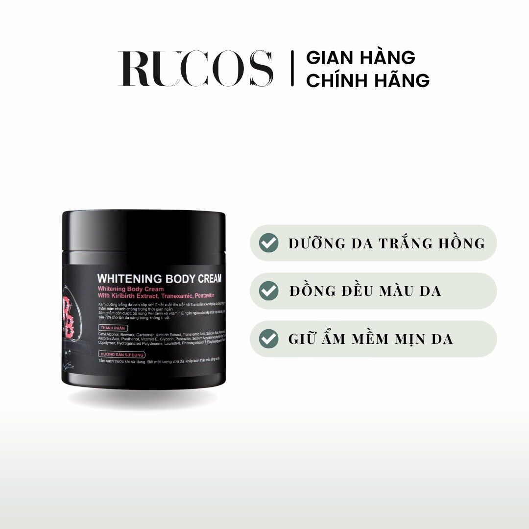 Kem dưỡng trắng da toàn thân Rucos