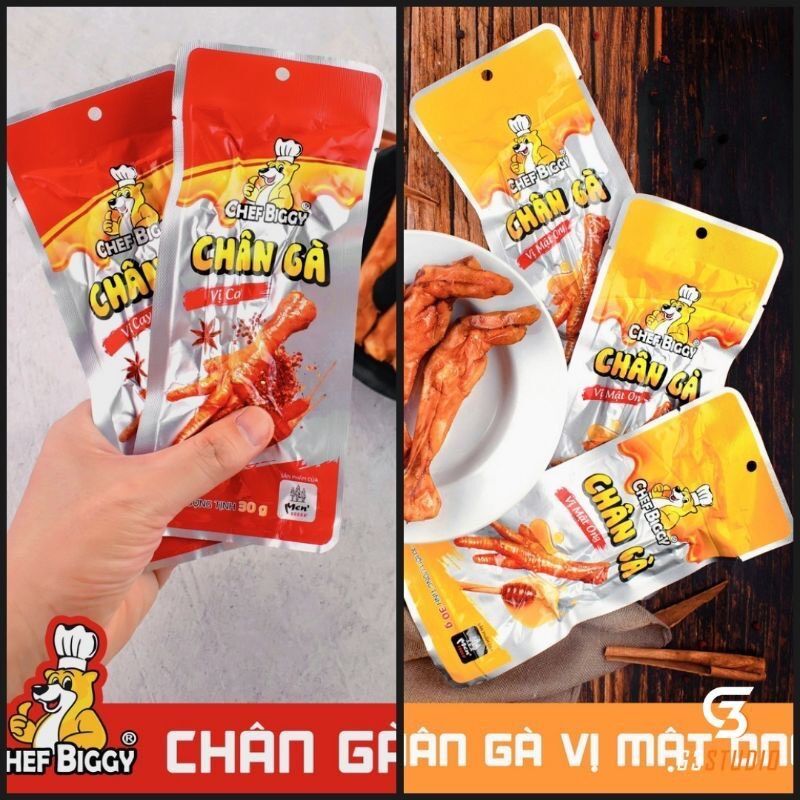 1 bịch chân gà chef biggy vị cay 20 chiếc