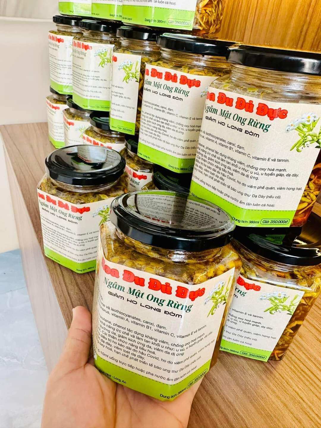 Mật ong rừng ngâm bông đu đủ đực 380ml