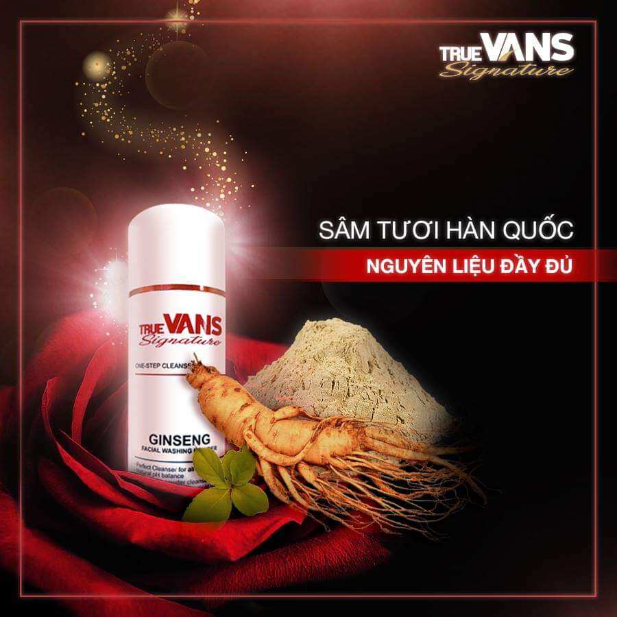 Sữa rửa mặt bột nhân sâm truevans hsd 22/04/2022