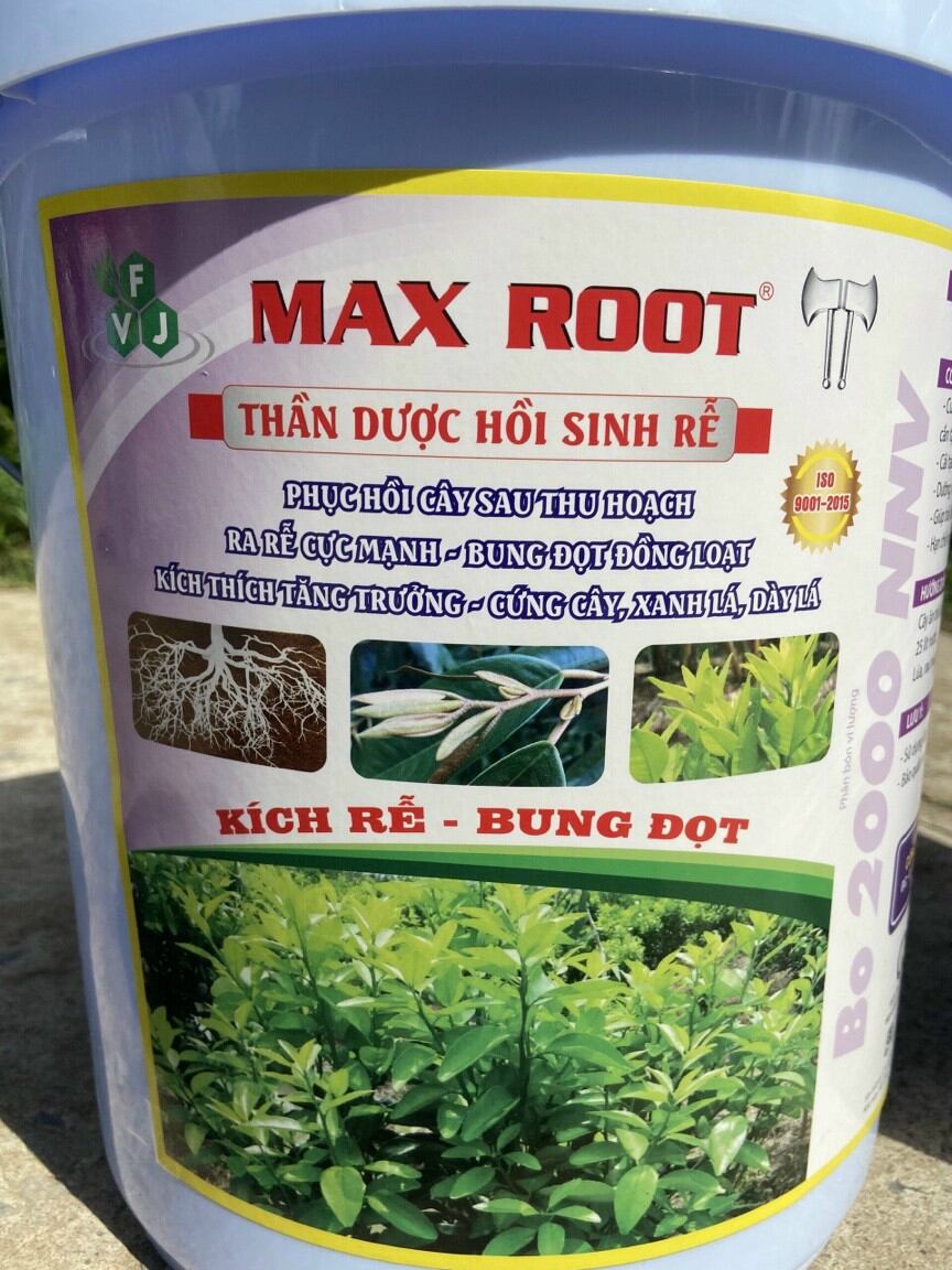 Phân bón xô 20kg max root - thần dược hồi sinh rễ - kích rễ, bung đọt. sử dụng được 7000 lít nước. tặng kèm 1kg humic cao cấp.