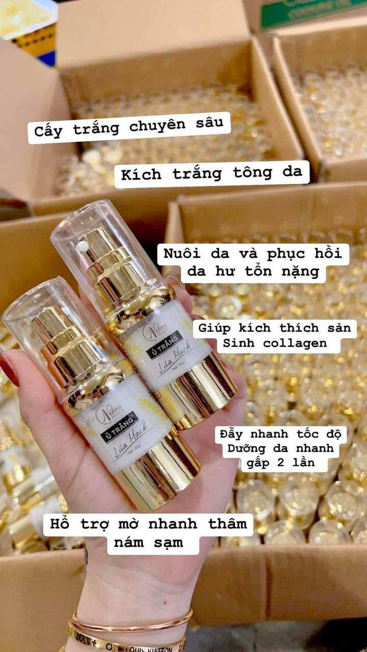 Chính hãng kem ủ trắng lúa mạch face nikos thanh nhi