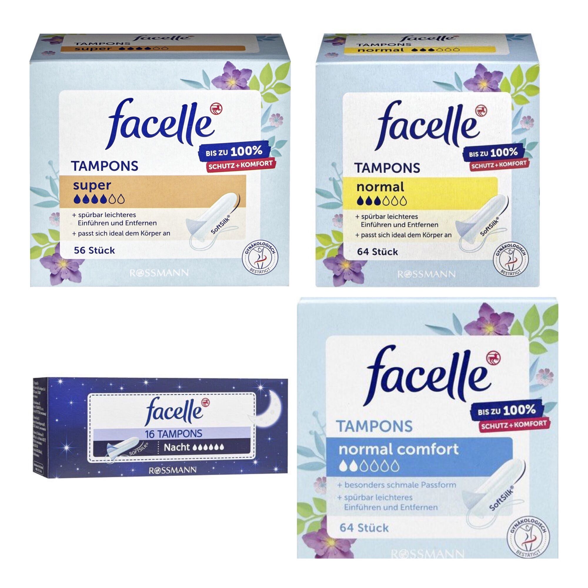 Băng vệ sinh Tampon Facelle, đủ size, hàng Đức