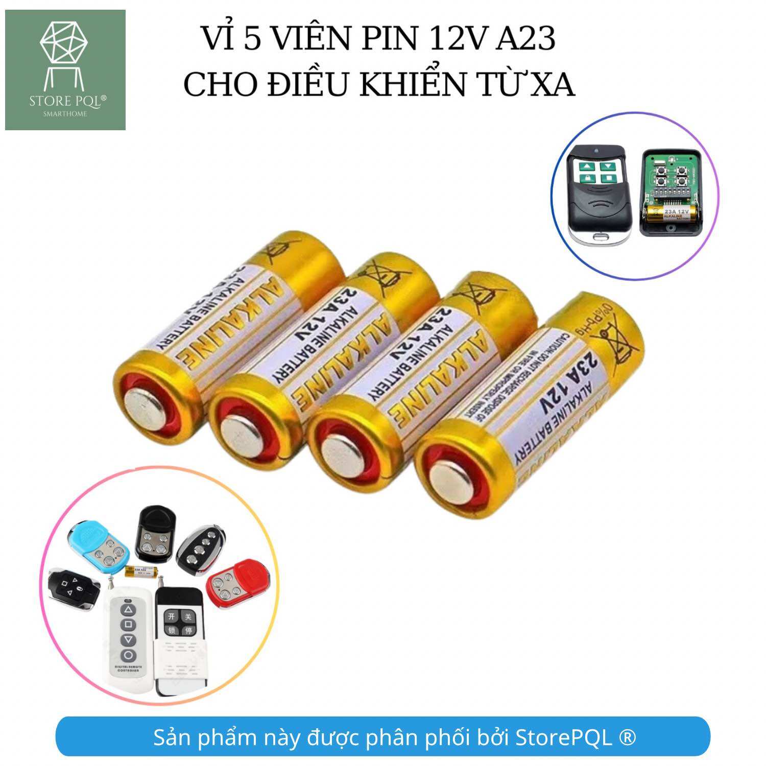 Pin 23a, 27a alkaline 12v , pin cửa cuốn, điều khiển