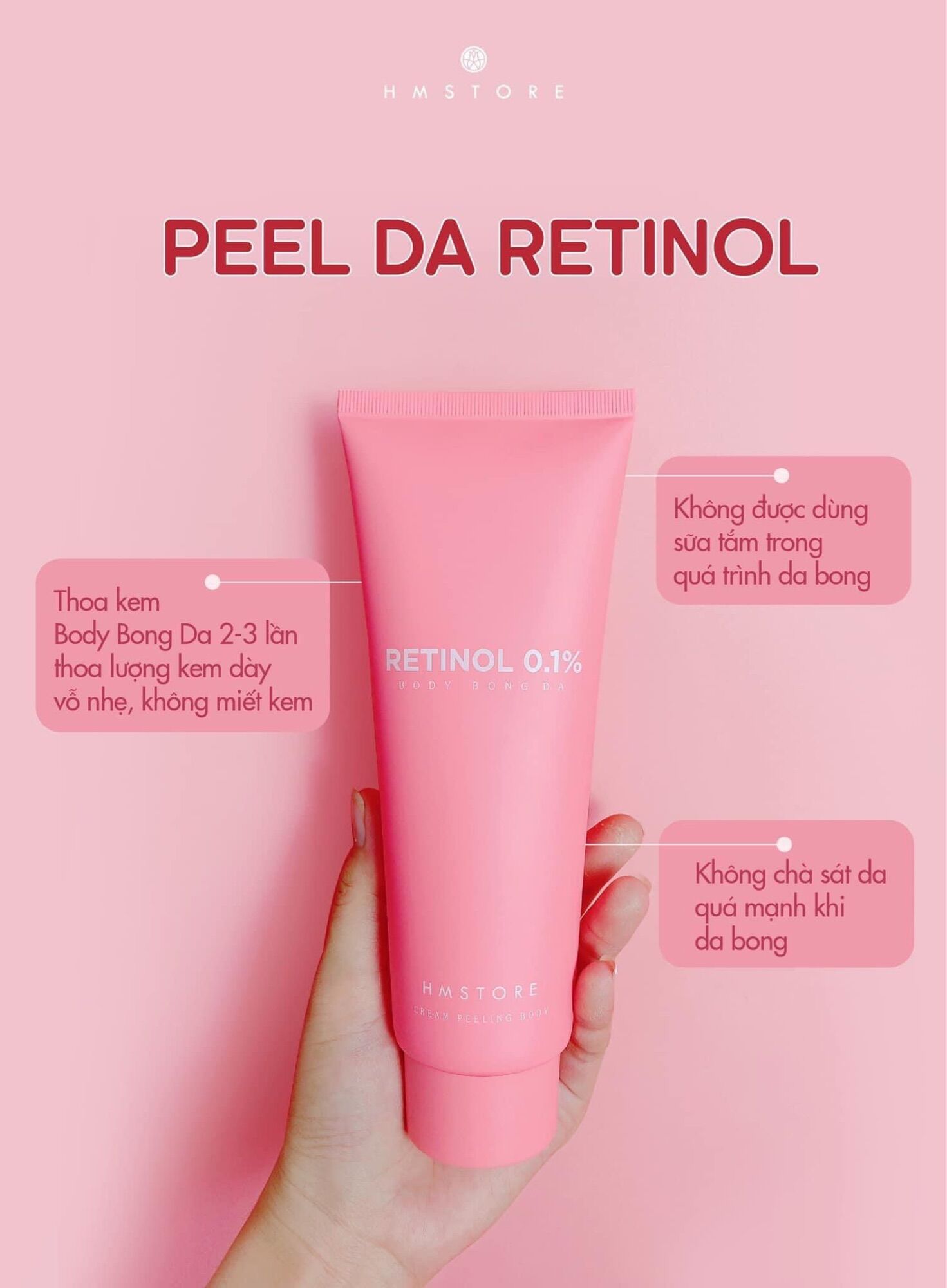 Combo Peel Da Body RETINOL ( Thay Da Sinh Học Hm store )