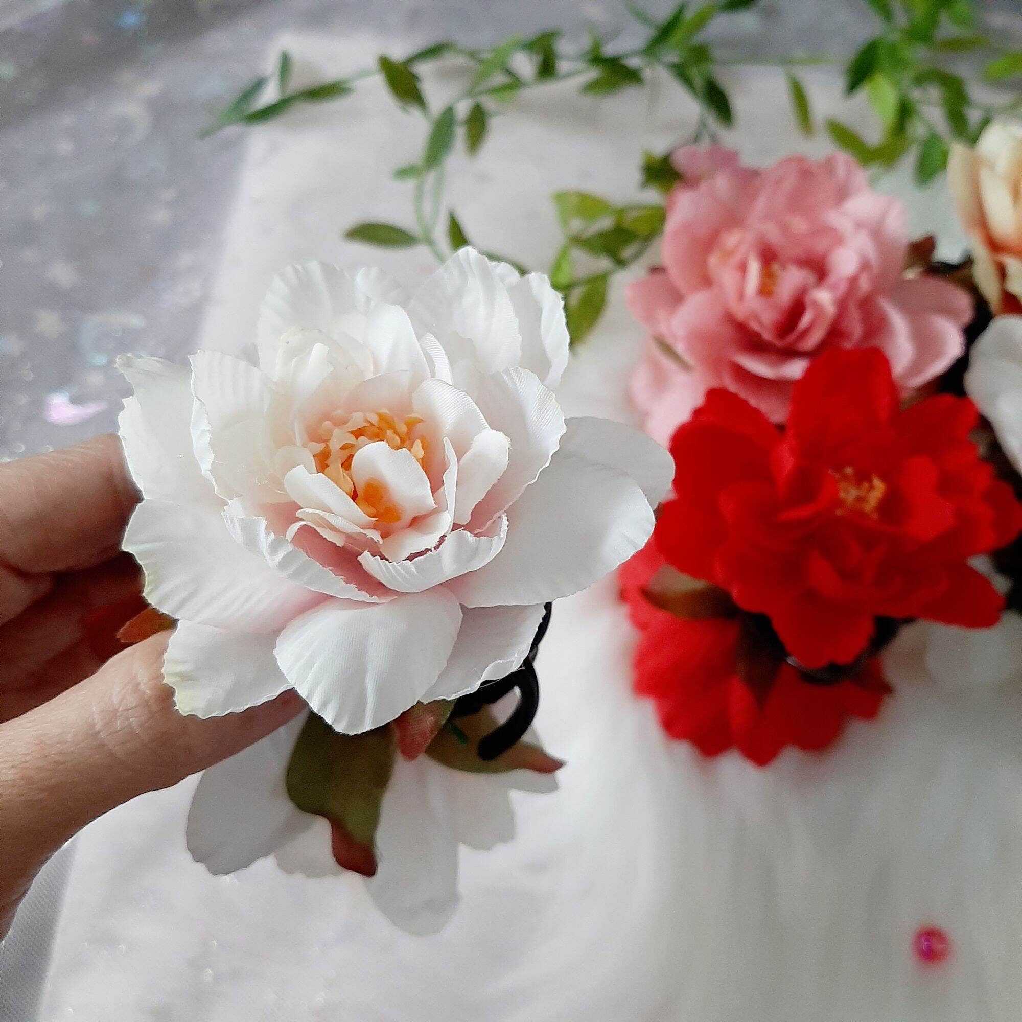 Kẹp tóc càng cua đính hoa
