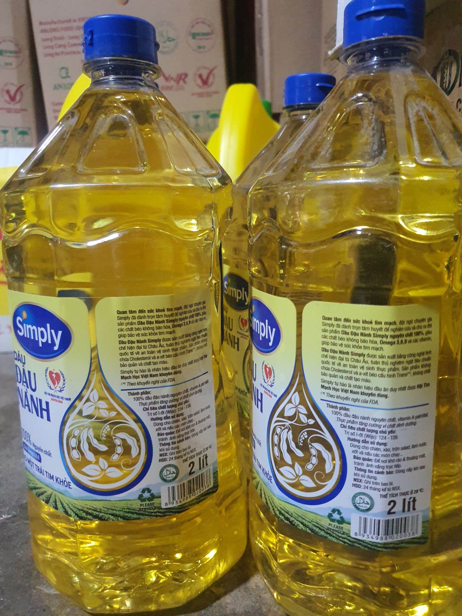 Dầu ăn Simply đậu nành bình 2l