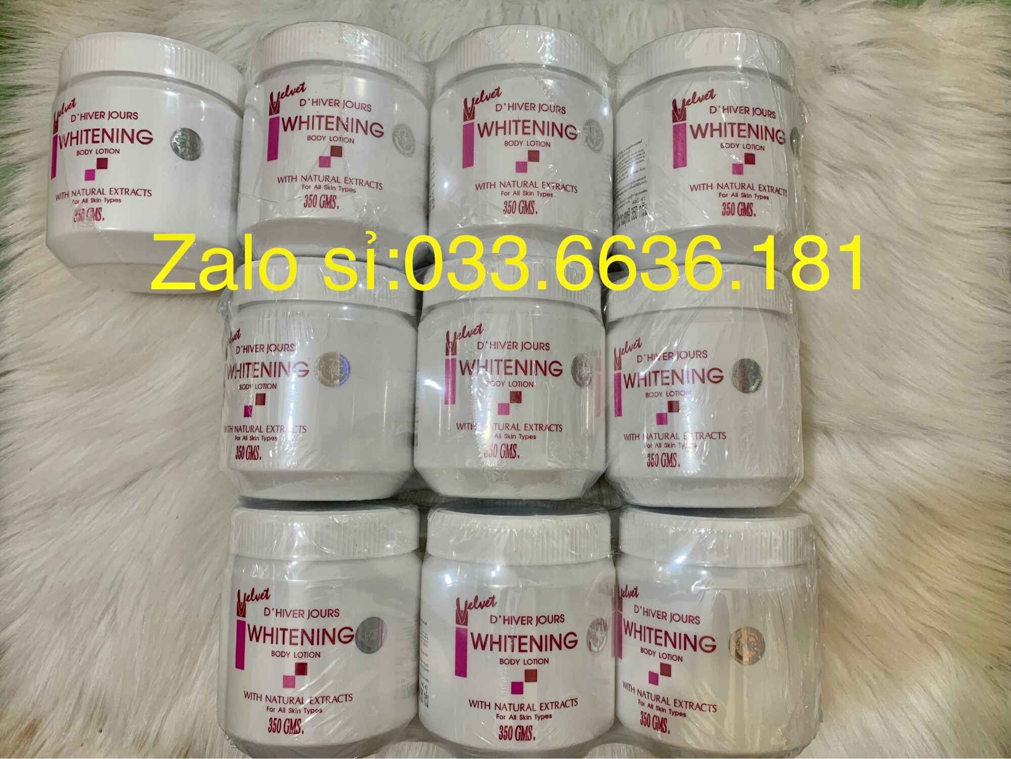 Combo 10 hủ kem velvet whitening chữ đỏ chuẩn hàng thái Lan hủ 350g