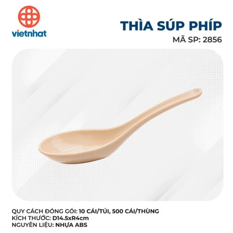 Set 10 thìa ăn súp nhựa phíp hàng Cao cấp việt nhật