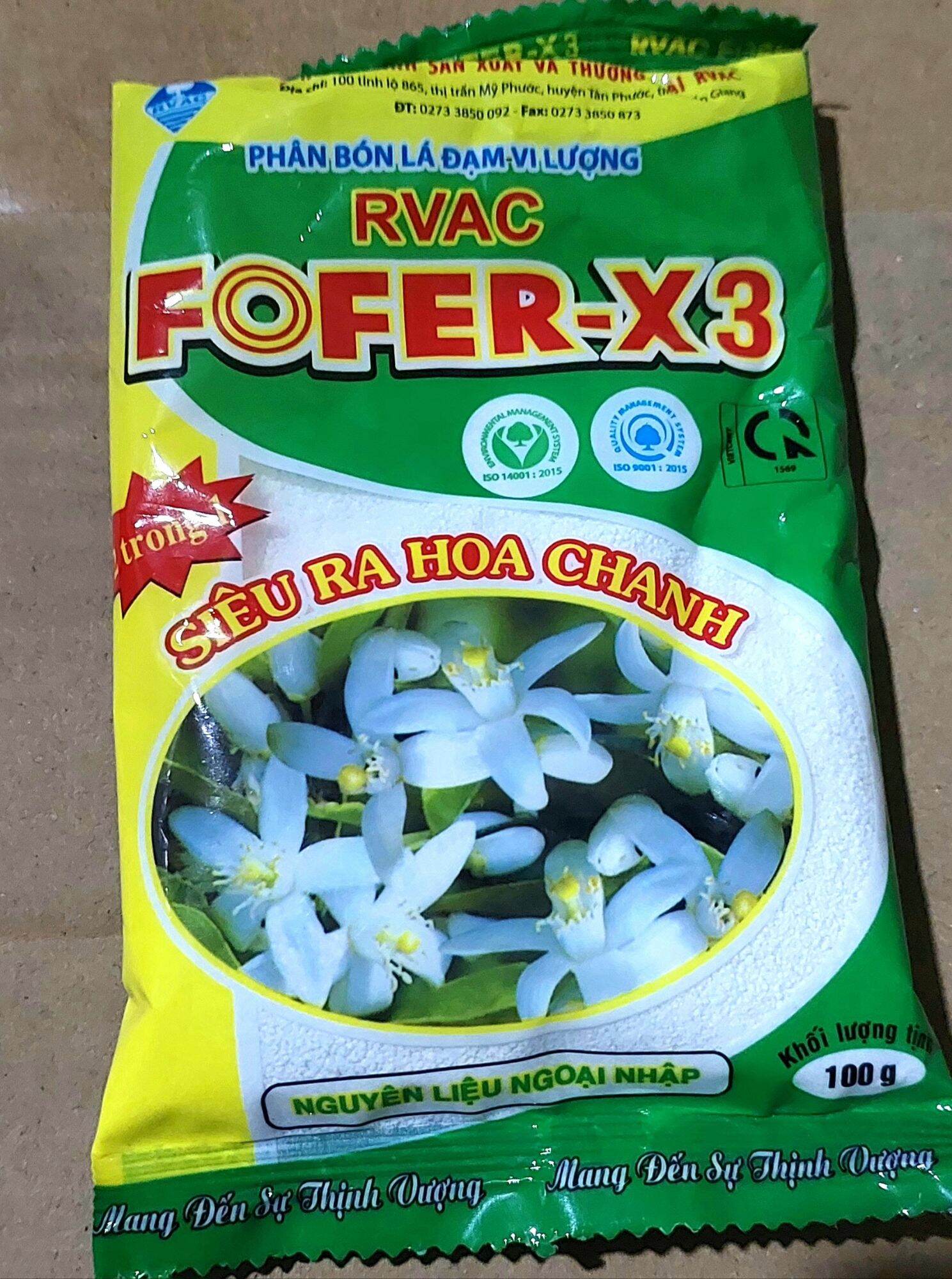 Thuốc kích thích cây chanh ra hoa tập trung FPFER_X3 gói 100gr pha 20 lit nước