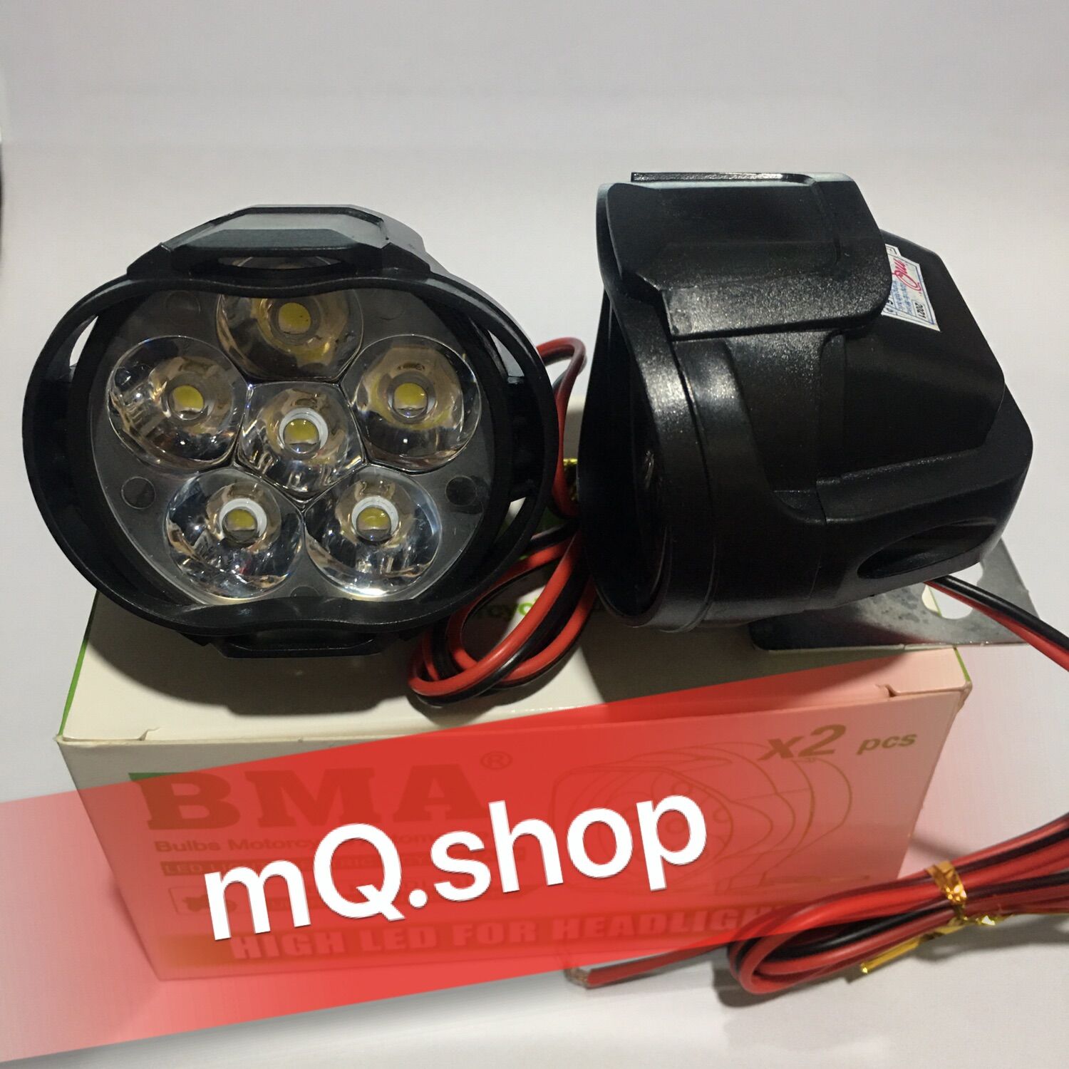 ĐÈN TRỢ SÁNG L5 - 6LED CHUYÊN LẮP XE ĐẠP ĐIỆN - XE MÁY ( ÁNH SÁNG XEM VIDEO ) ( GIÁ 1 HỘP *2 ĐÈN ) mQ.shop