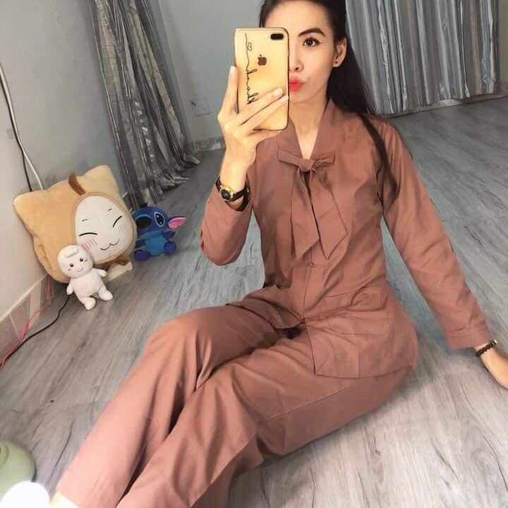 [HCM]Đồ lam đi chùa mẫu la hán nơ ( đủ màu)