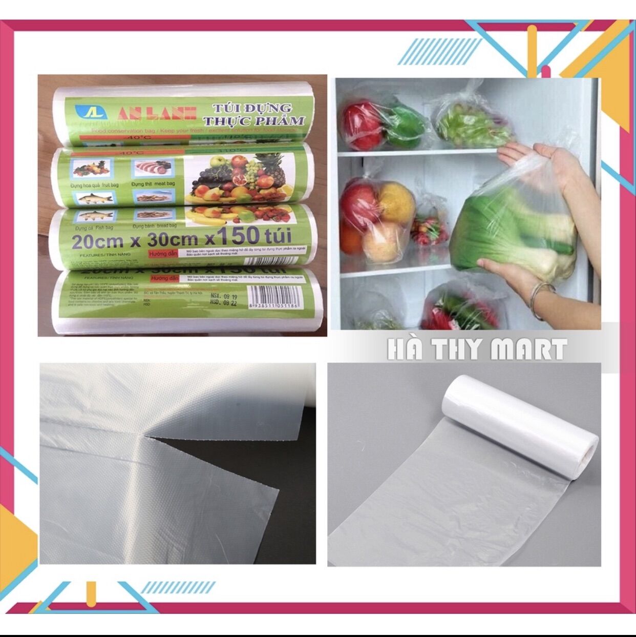[💥RẺ VÔ ĐỐI💥]   CUỘN 120 TÚI ĐỰNG THỰC PHẨM AN LÀNH TIỆN DỤNG ( 25 x35 cm)