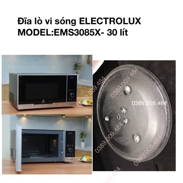 Đĩa lò vi sóng electrolux ems3085x -30 lít