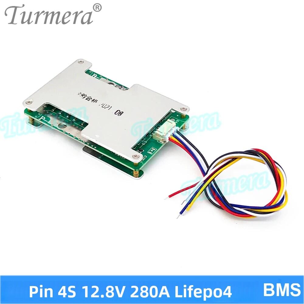 Turmera 4S 12.8V BMS Bảo Vệ Ban Cho Lifepo4 Pin 200A/280A/320A Cân Bằng Sạc Điện Áp 14.6V Tương Thíc