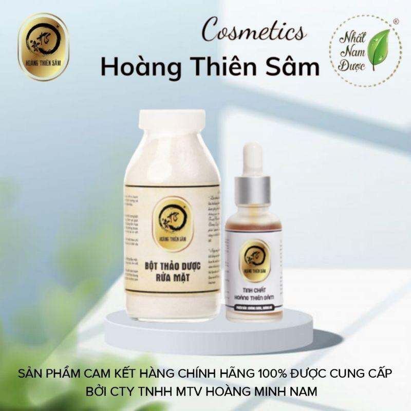 Combo Hoàng Thiên Sâm Phiên Bản VIP (Tinh Chất Tái Tạo Hoàng Thiên Sâm Vip & Bột Thảo Dược Rửa Mặt)