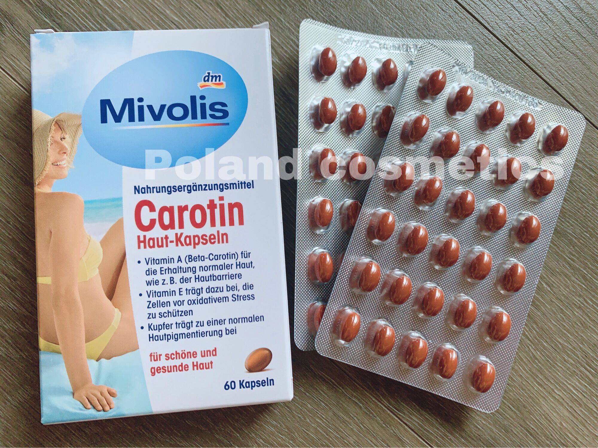 Viên Uống Chống Nắng Carotin Mivolis Đức 60v