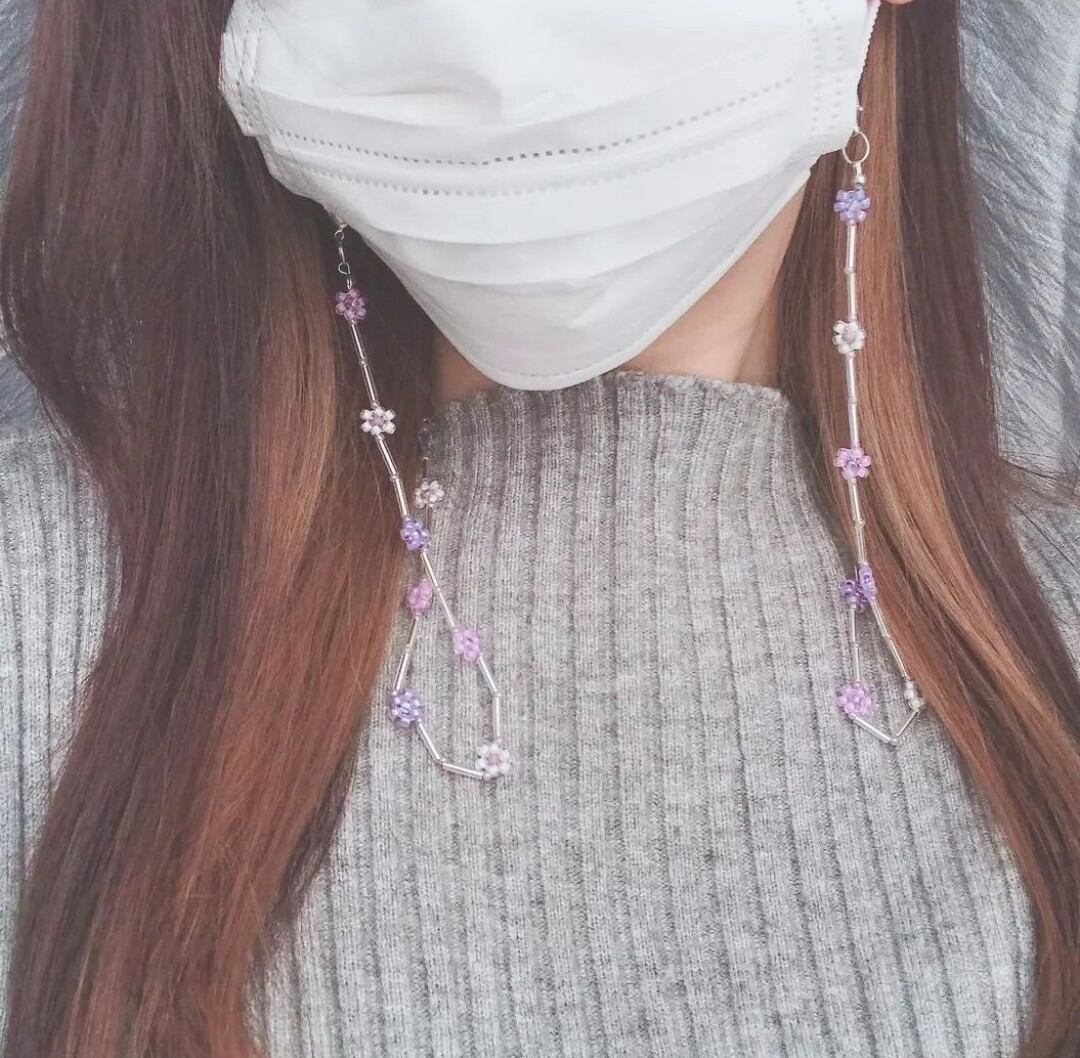 Dây đeo khẩu trang daisy tone tím