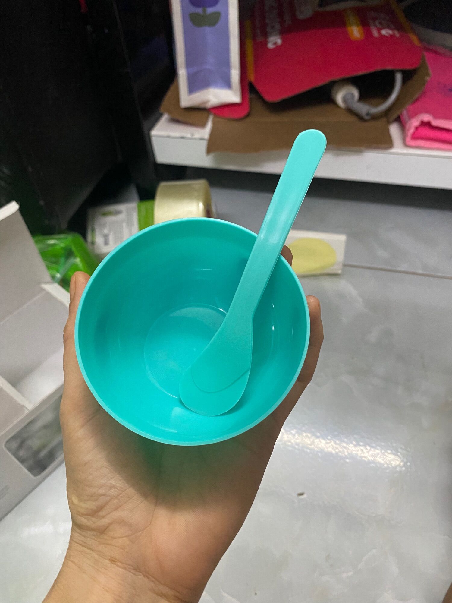Bộ chén pha mặt nạ-y hình