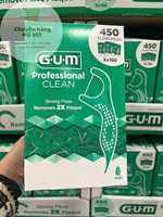 (Hàng Mỹ) Tăm chỉ nha khoa Gum Professional Clean Mint Floss Picks Hộp 450 cái (Gồm 3 bịch x 150 cái).