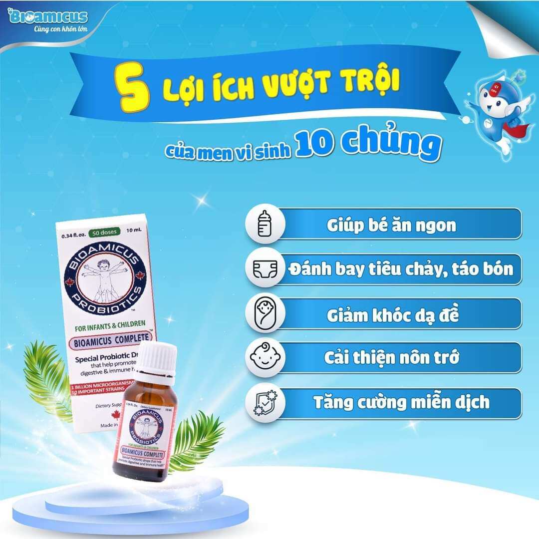 Men vi sinh 10 chủng Bioamicus Complete 10ml