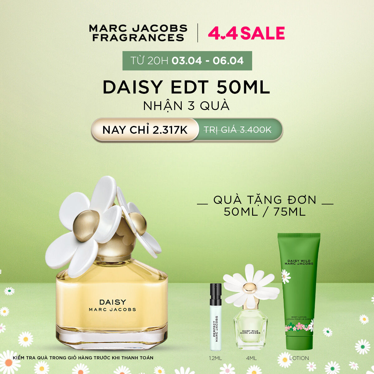 [TỪ 21-30.07 | ƯU ĐÃI 10%] Nước hoa Nữ Marc Jacobs DAISY EDT 50ml