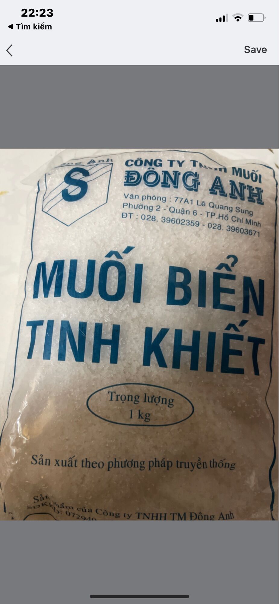 [HCM]MUỐI HỘT 1kg hạt to