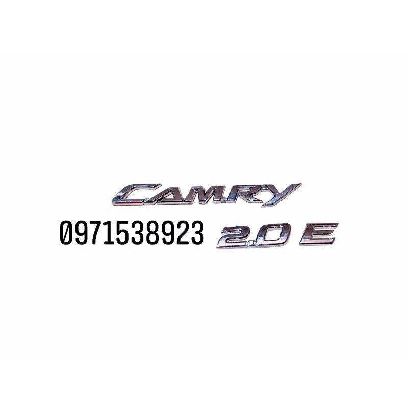 bộ chữ CAMRY 2.0 E dán đuôi xe.