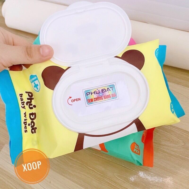 Combo 5 gói khăn ướt phú đạt gói 100 tờ không mùi