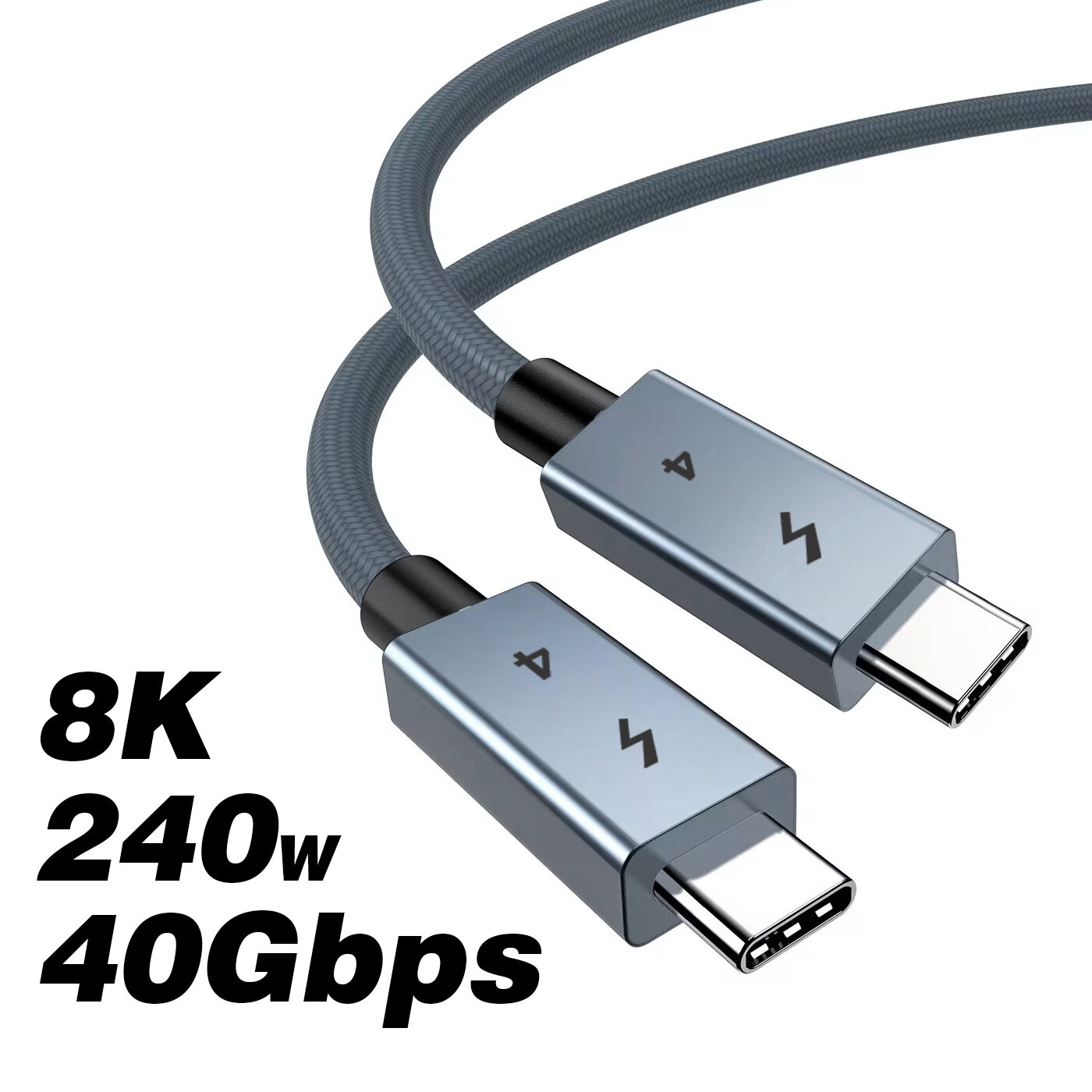 Cáp UGOURD USB C Sang C Thunderbolt 4 40Gbps USB4 240W Dây Đồng Bộ Dữ Liệu Sạc Nhanh Cho MacBook Air