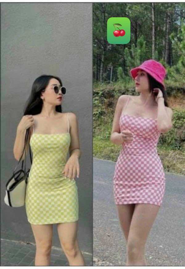 Đầm body sexy 2 dây thun gân