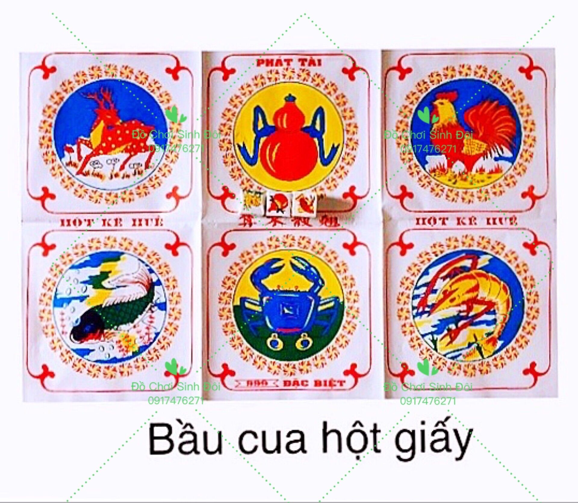 Cờ bầu cua cá cọp hột giấy