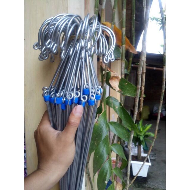 Combo 10 móc kẽm treo lan 70cm