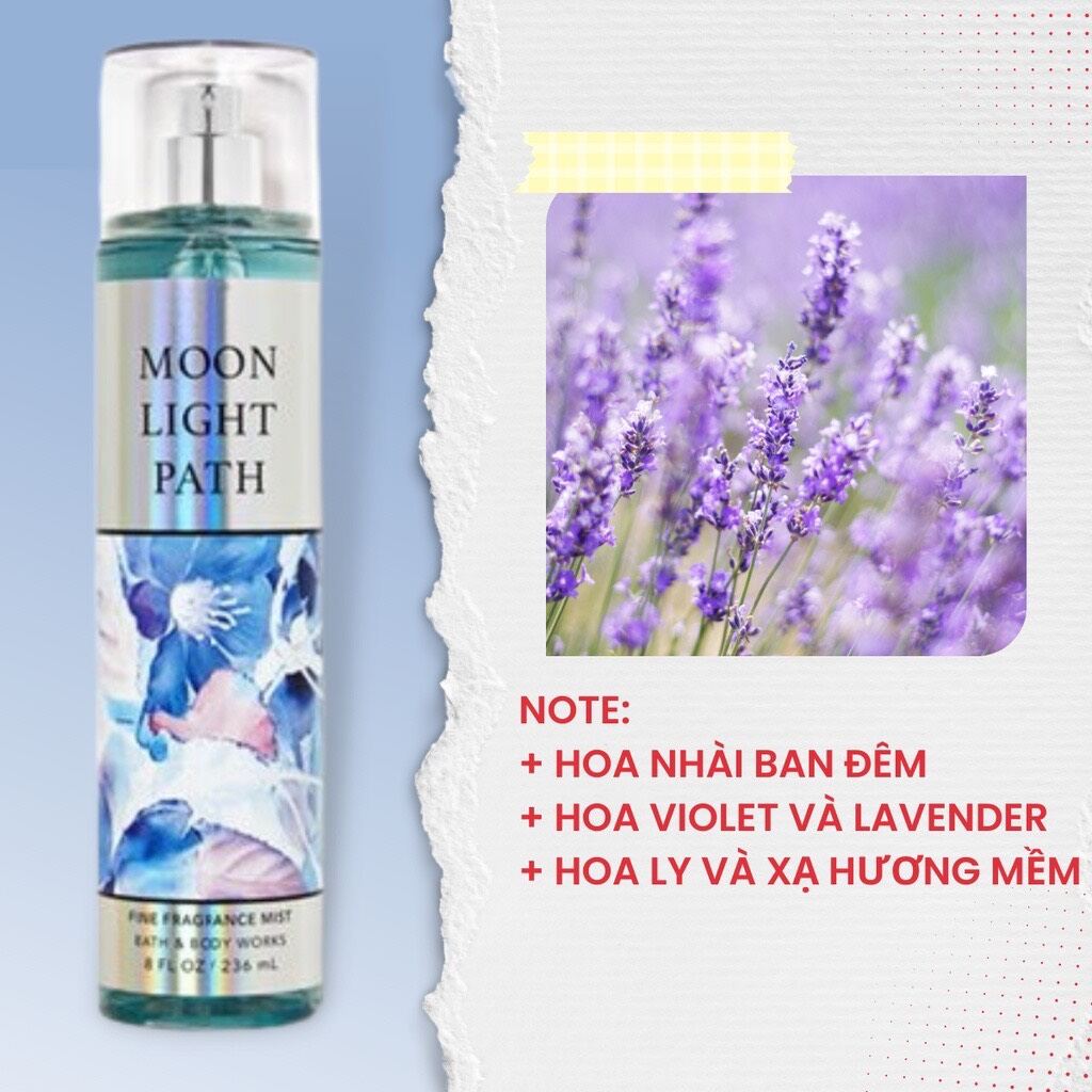 Xịt Thơm Bath & Body Works Moon Light Path Body Mist 236ml