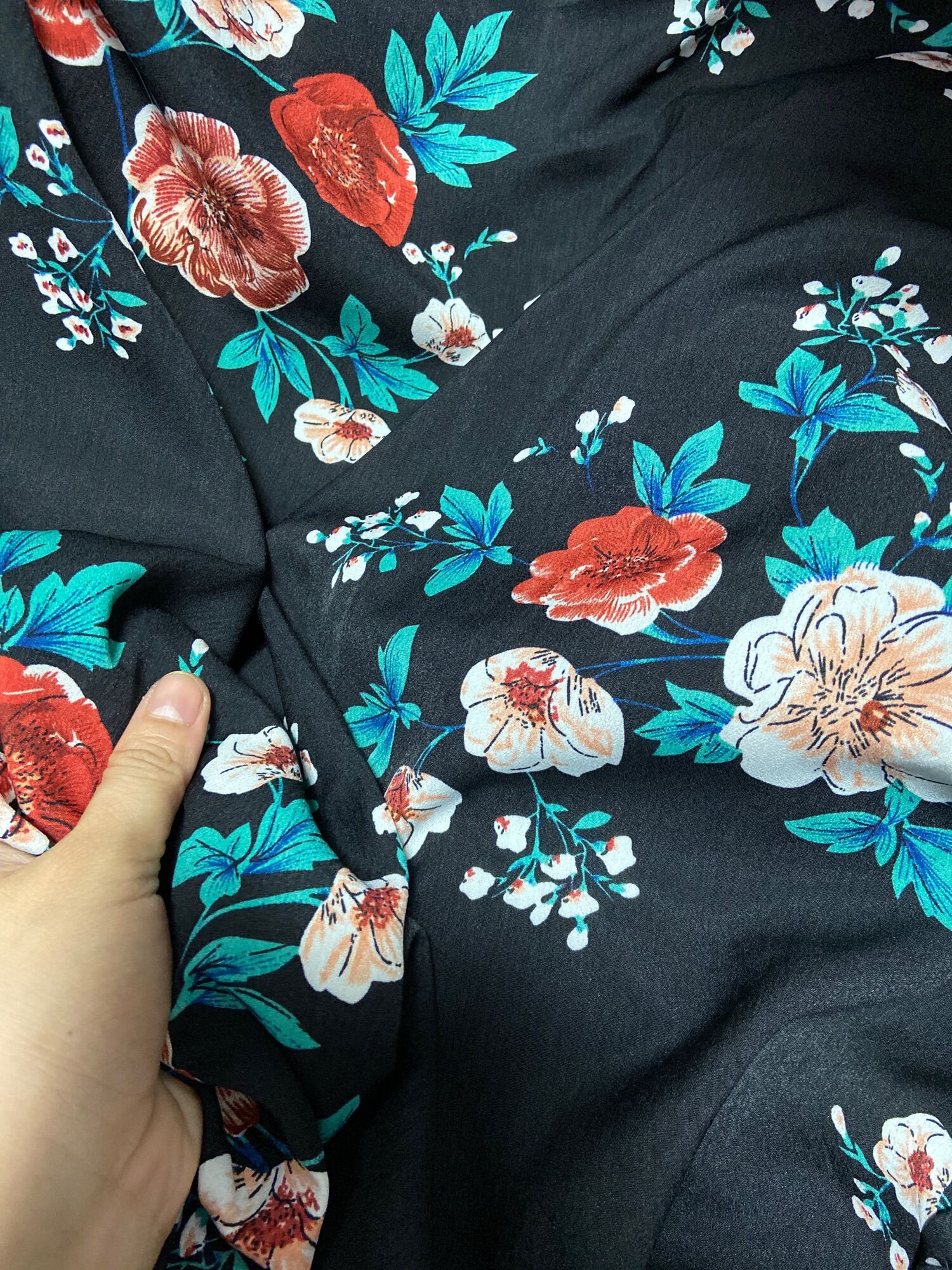 2m vải lụa Nhật hoa sang mềm mịn mát co giản khổ 1m5