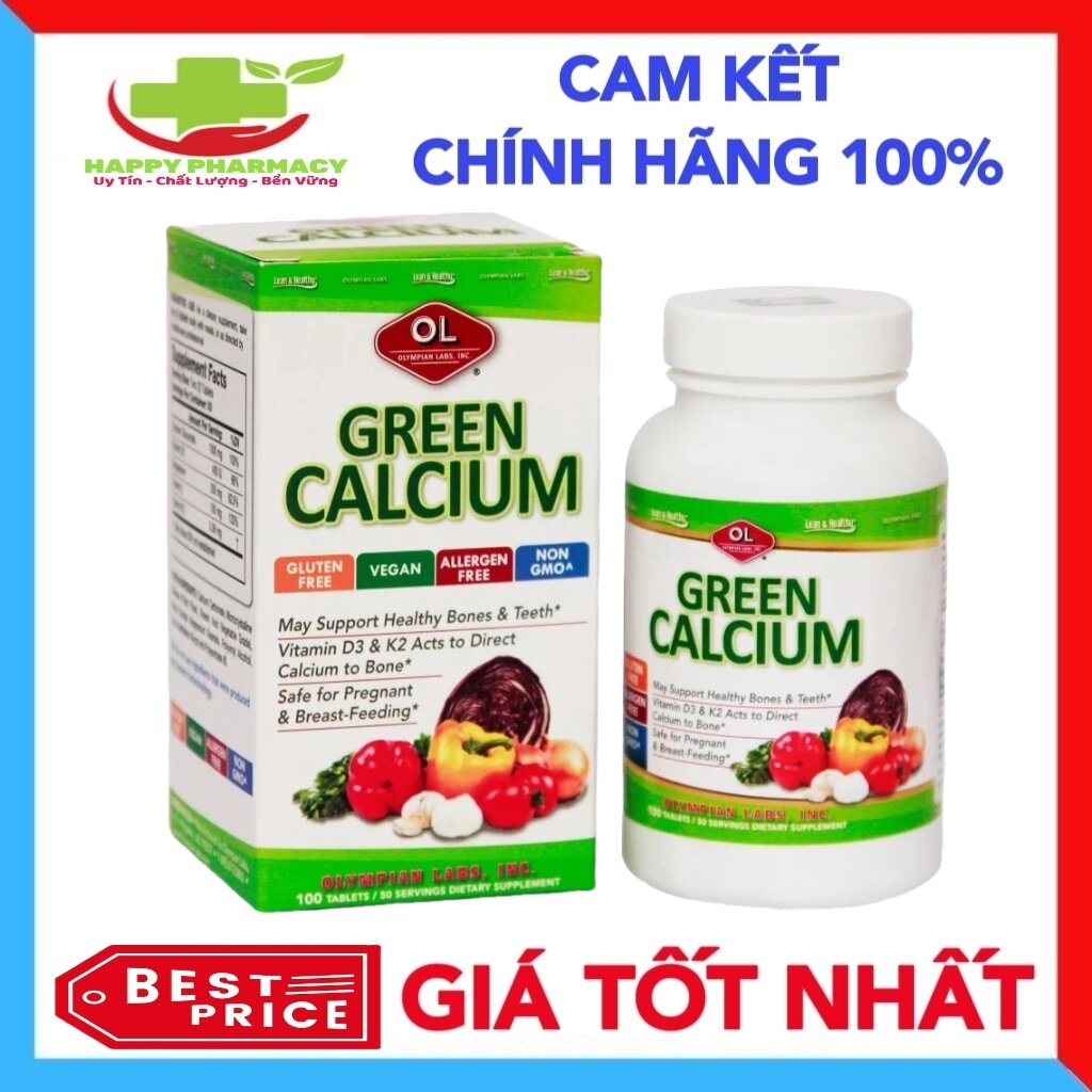 Viên uống Green Calcium Mỹ - Bổ sung canxi hữu cơ cho mẹ bầu