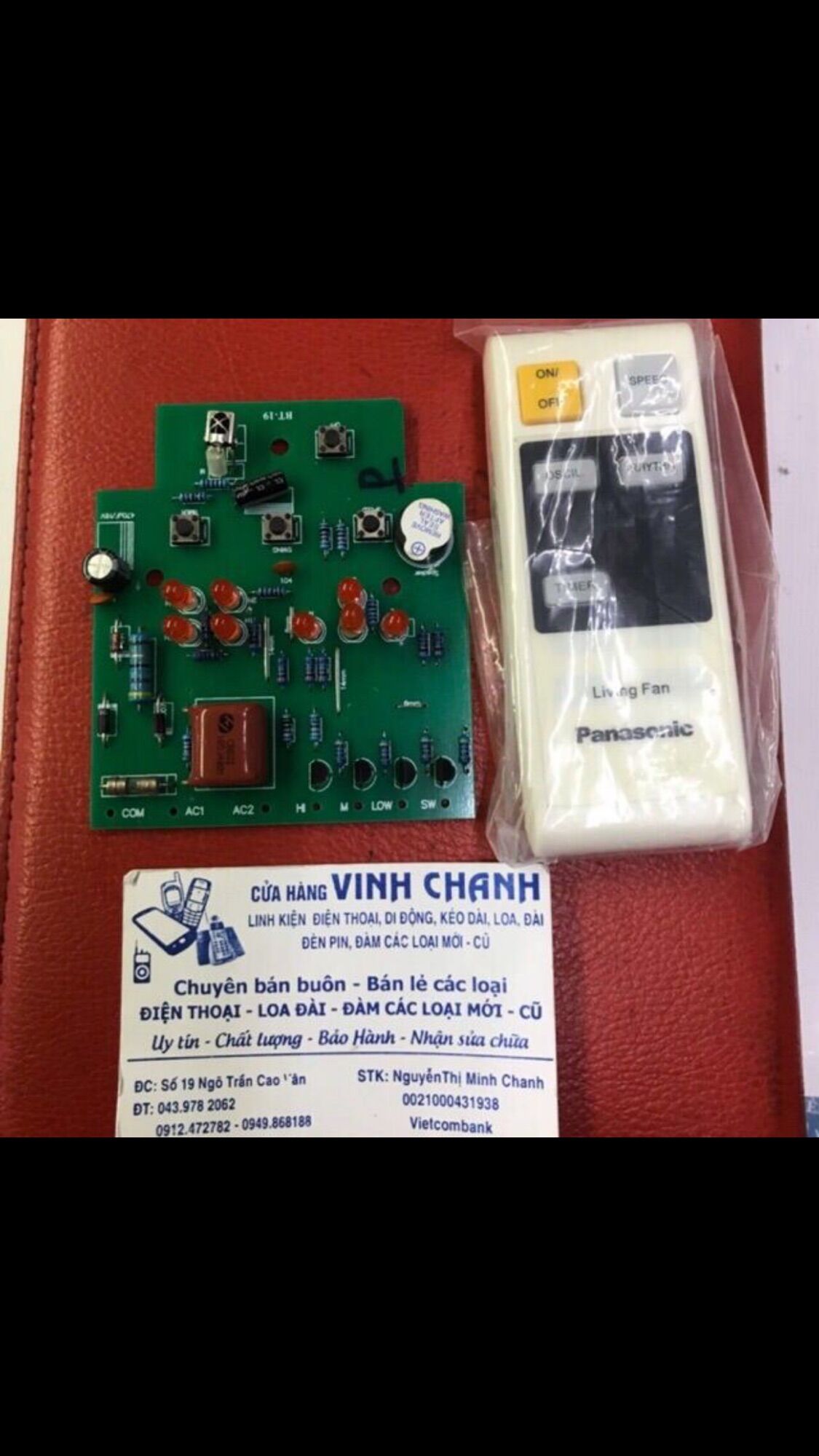 Bộ mạch quạt chinghai vào khiển panasonicc