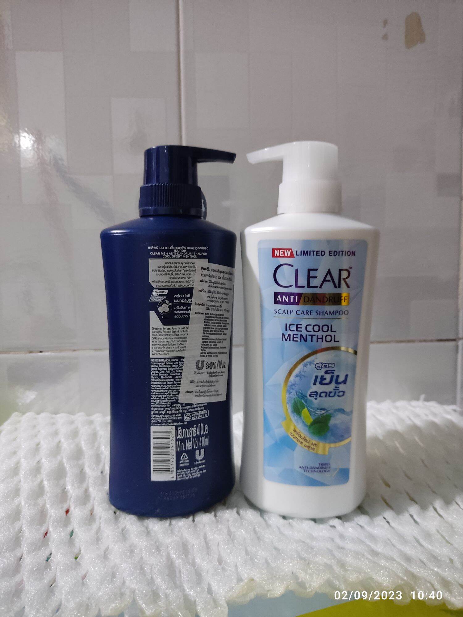 (Combo 2 chai) Dầu gội đầu clear thái lan bạc hà và Clear men