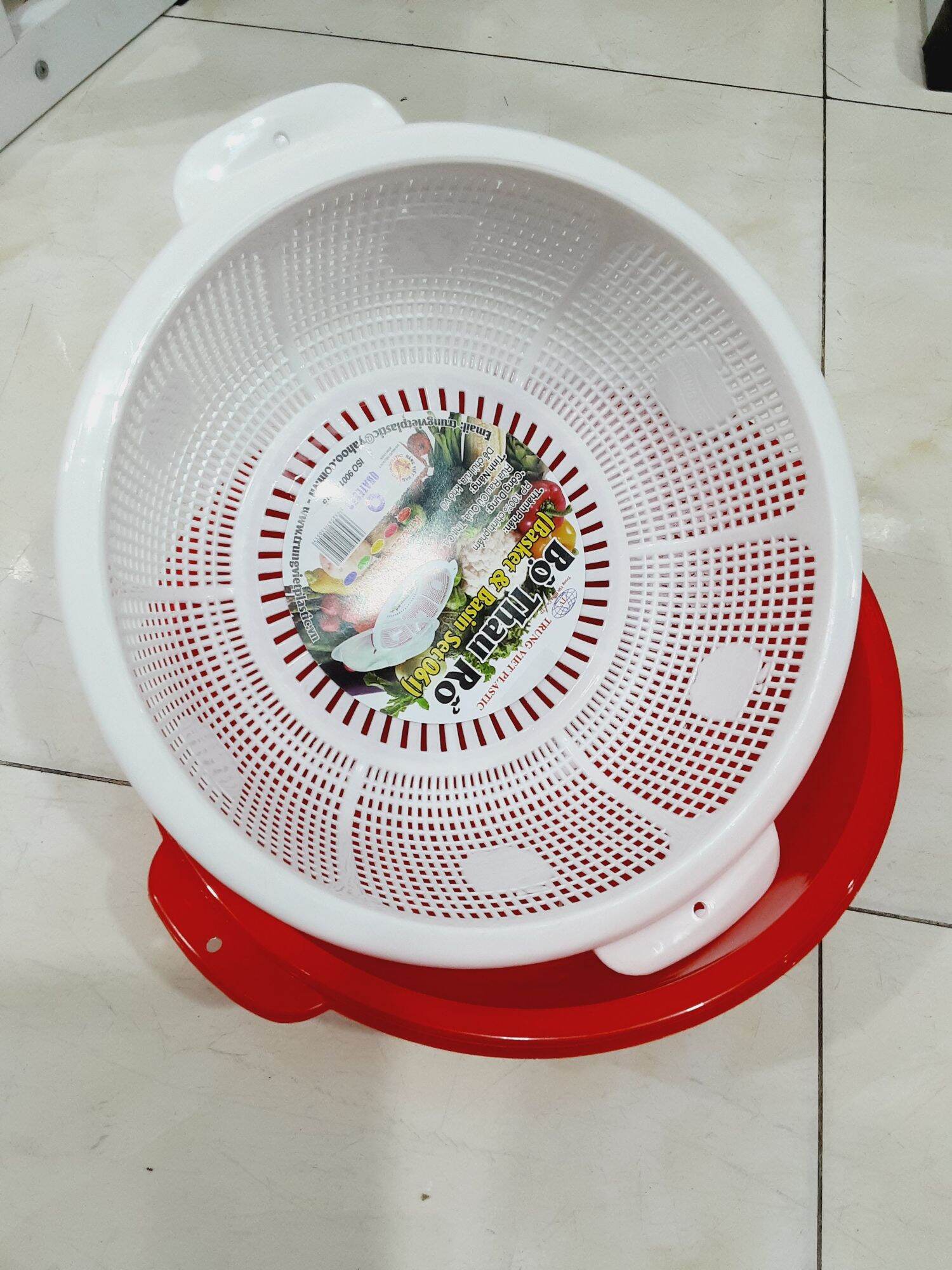 Bộ thau rổ 2 trong 1