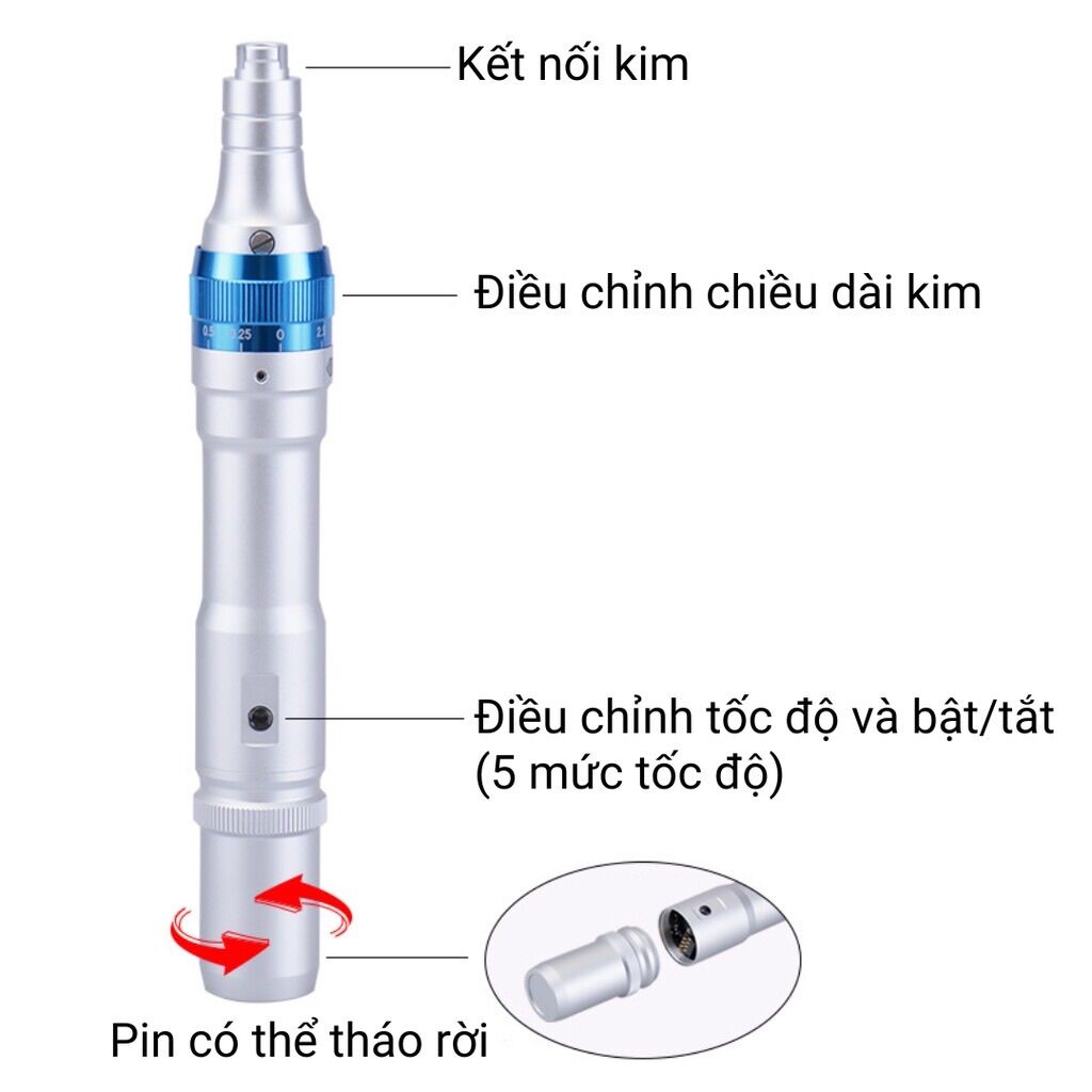 Máy phi kim lăn kim Drpen A6 cấy phấn, cấy tảo, cấy dưỡng chất hàng cao cấp.
