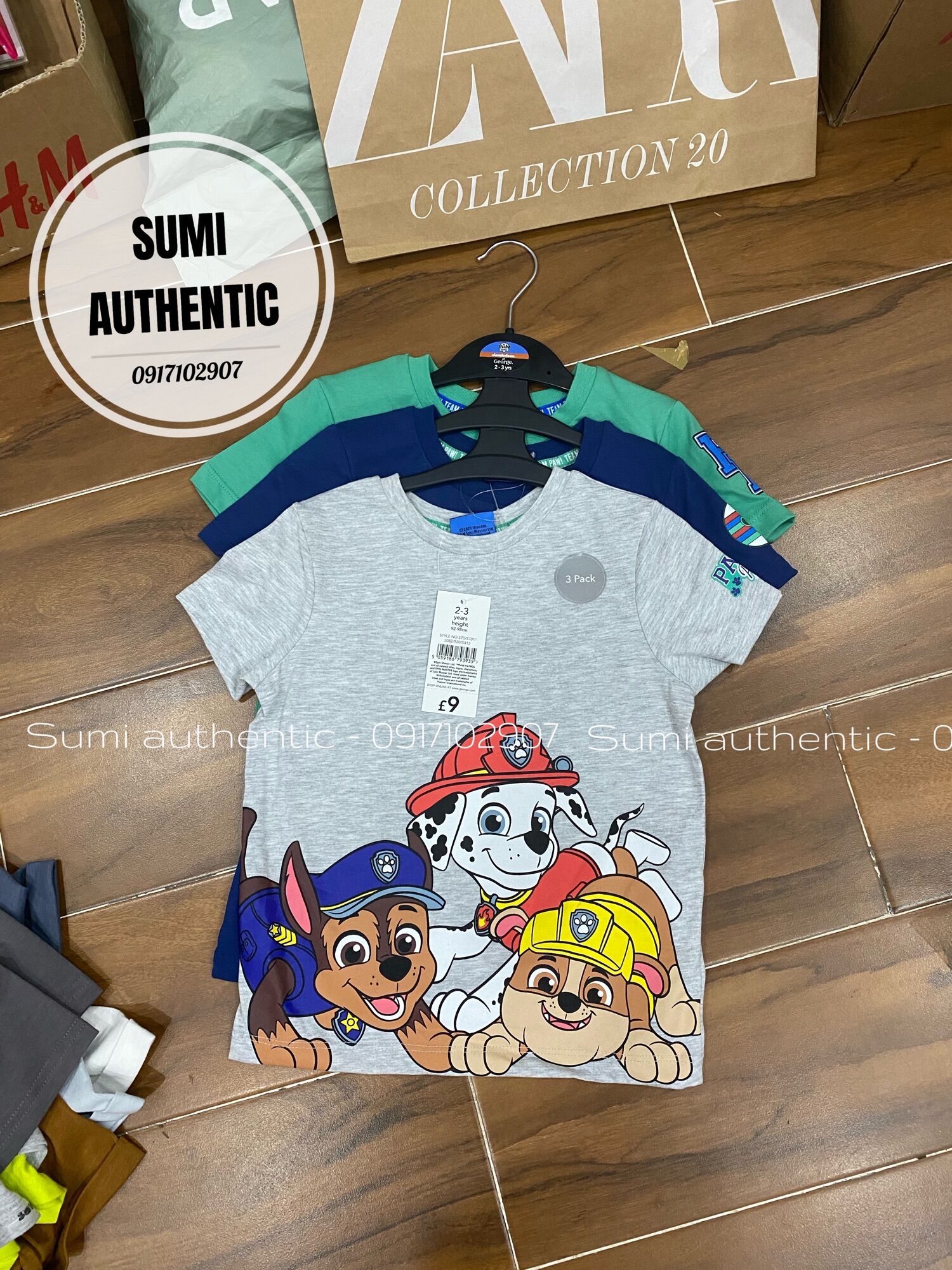 Set 3 áo bé trai ( Tu clothing size 3/4y)
