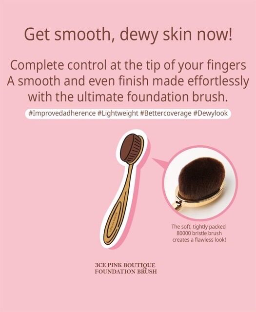 [HCM]Cọ tán kem nền 3CE Pink foundation Brush