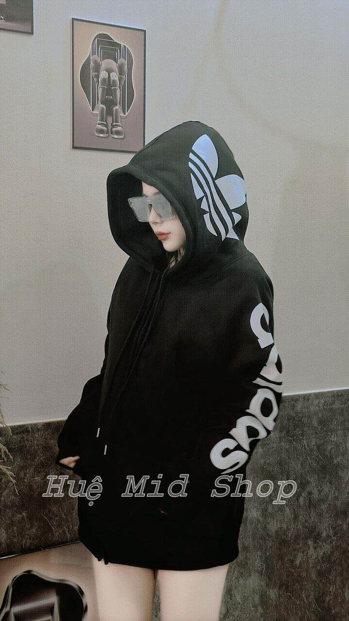Áo khoác nỉ hoodie zip chữ das from rộng unisex chất nỉ dày dặn xịn xò