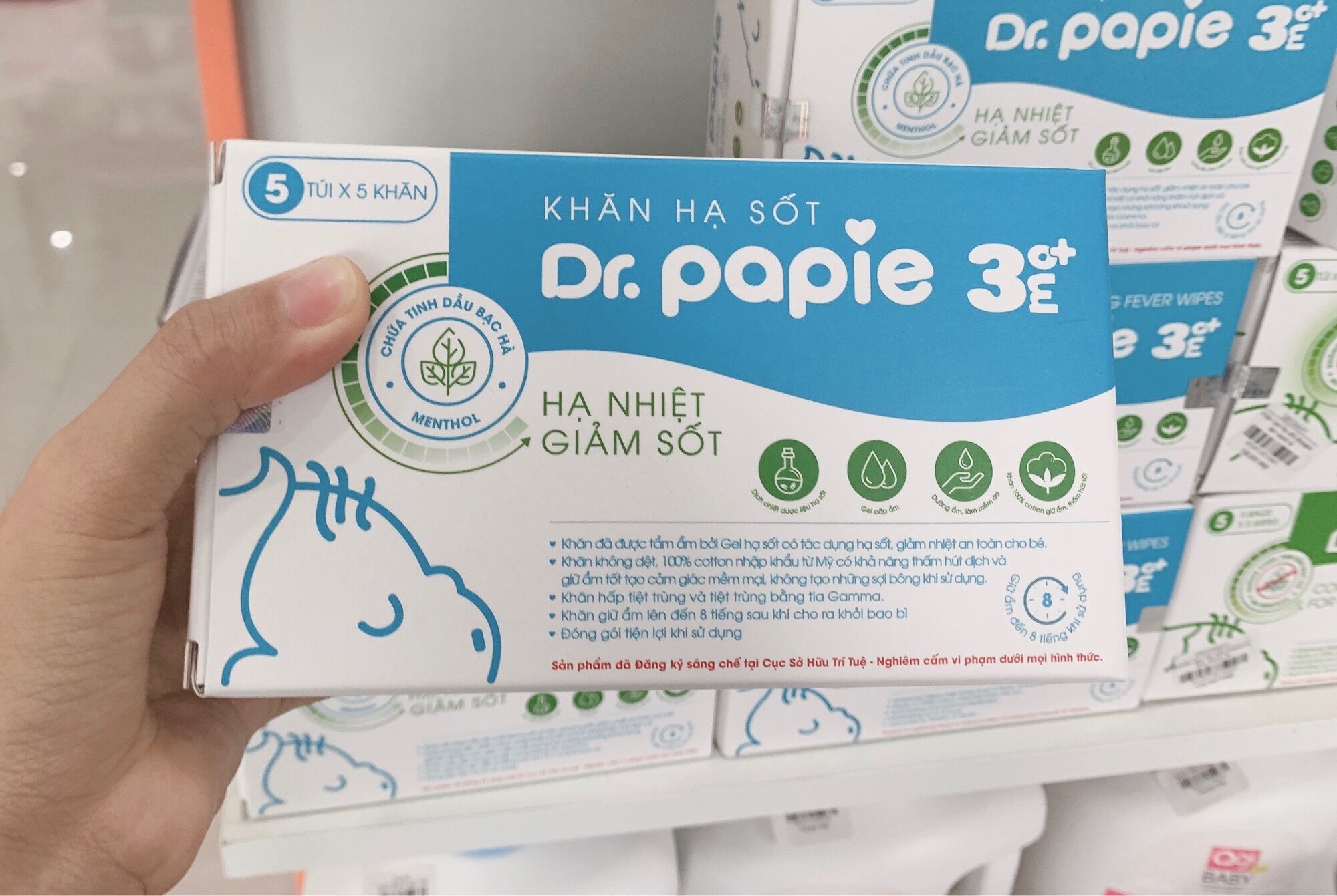 Khăn lau hạ sốt 3m