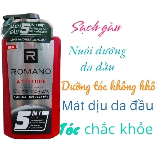 Dầu gội sạch gàu romano attitude 5 in 1 650g sạch gàu và dưỡng tóc chắc khỏe