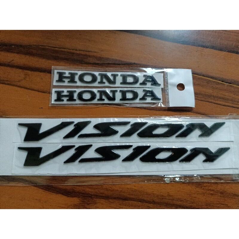 Bộ tem nổi Vision màu đen bóng hàng nhập Thái Lan
